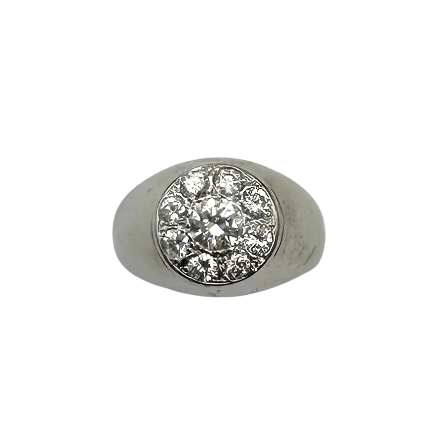 1 CTW Diamond Cluster Dome Ring