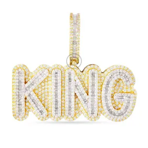 10K Yellow Gold KING Pendant With 10.09CT Diamonds