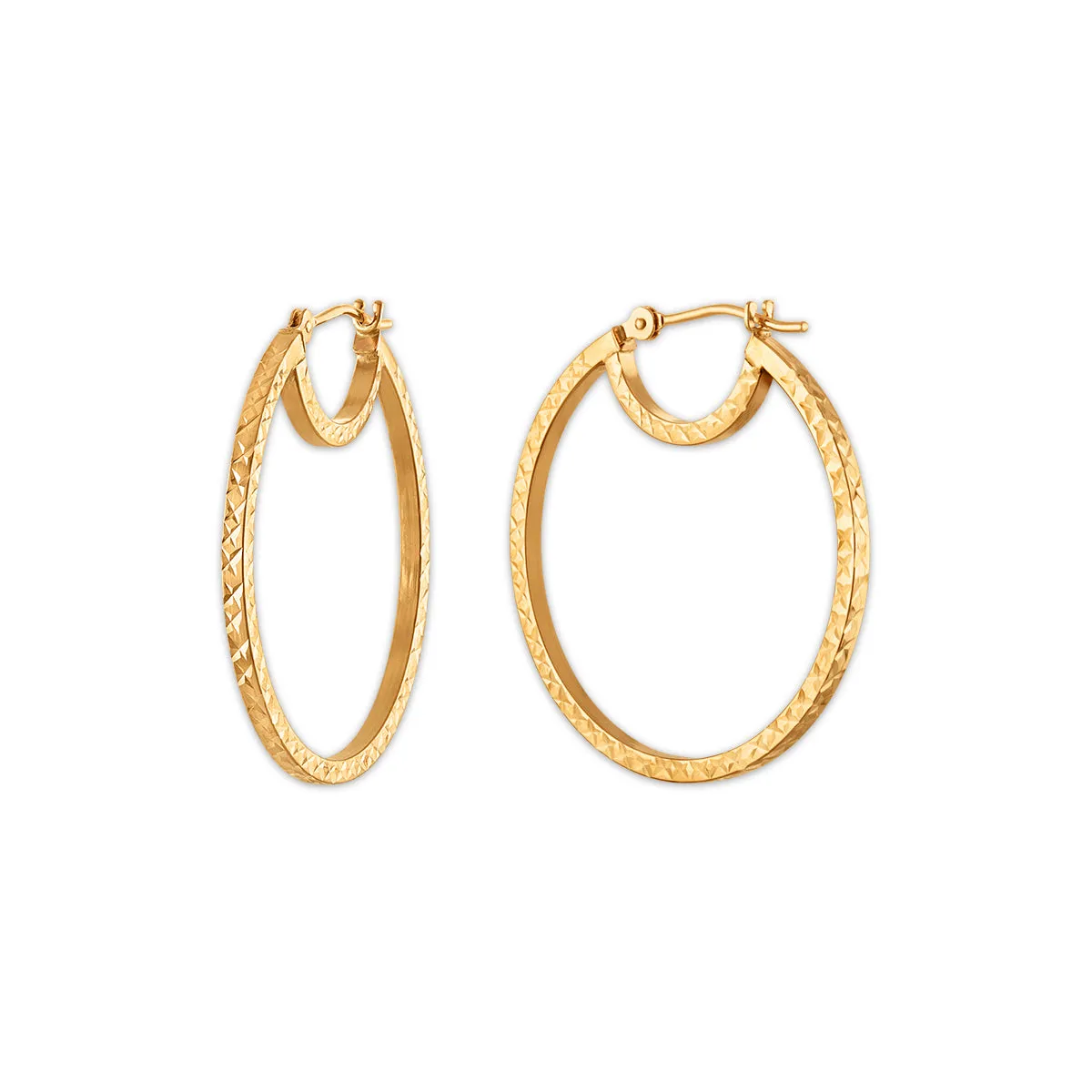 10KT Gold 28MM Hoop Earrings