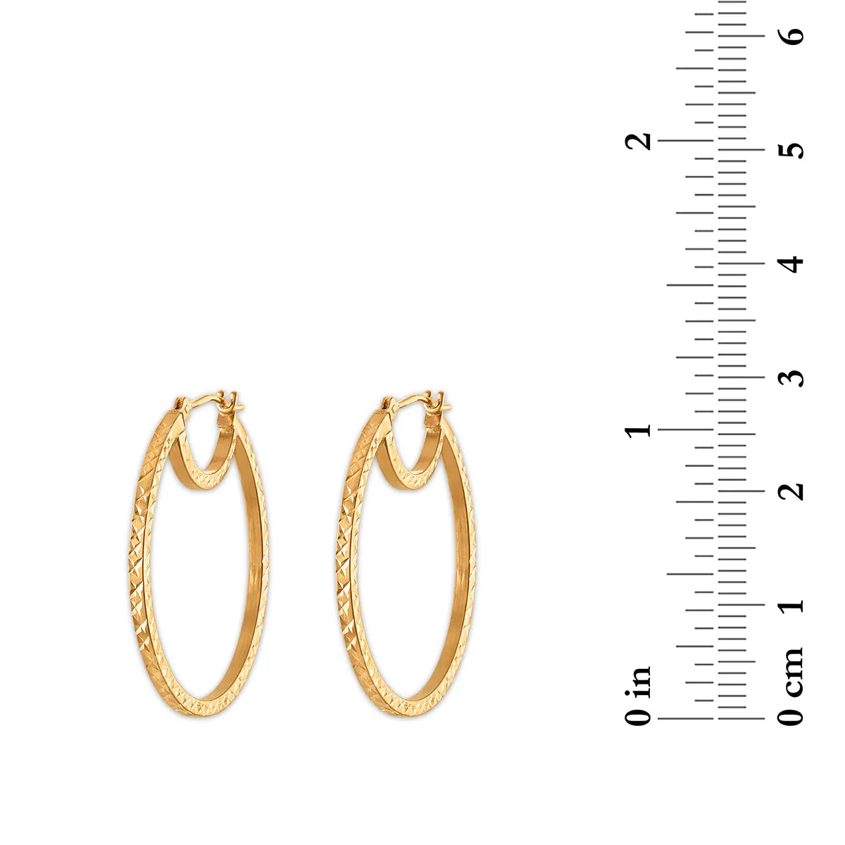 10KT Gold 28MM Hoop Earrings