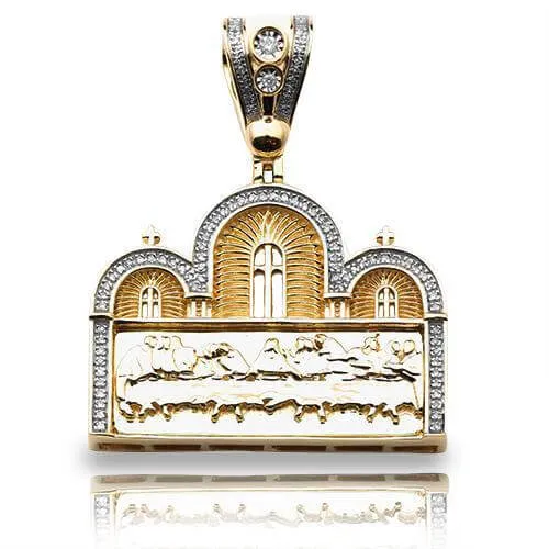 10KY 0.25CTW DIAMOND ''LAST SUPPER' PENDNAT