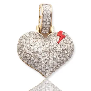 10KY 0.55CTW DIAMOND HEART PENDANT