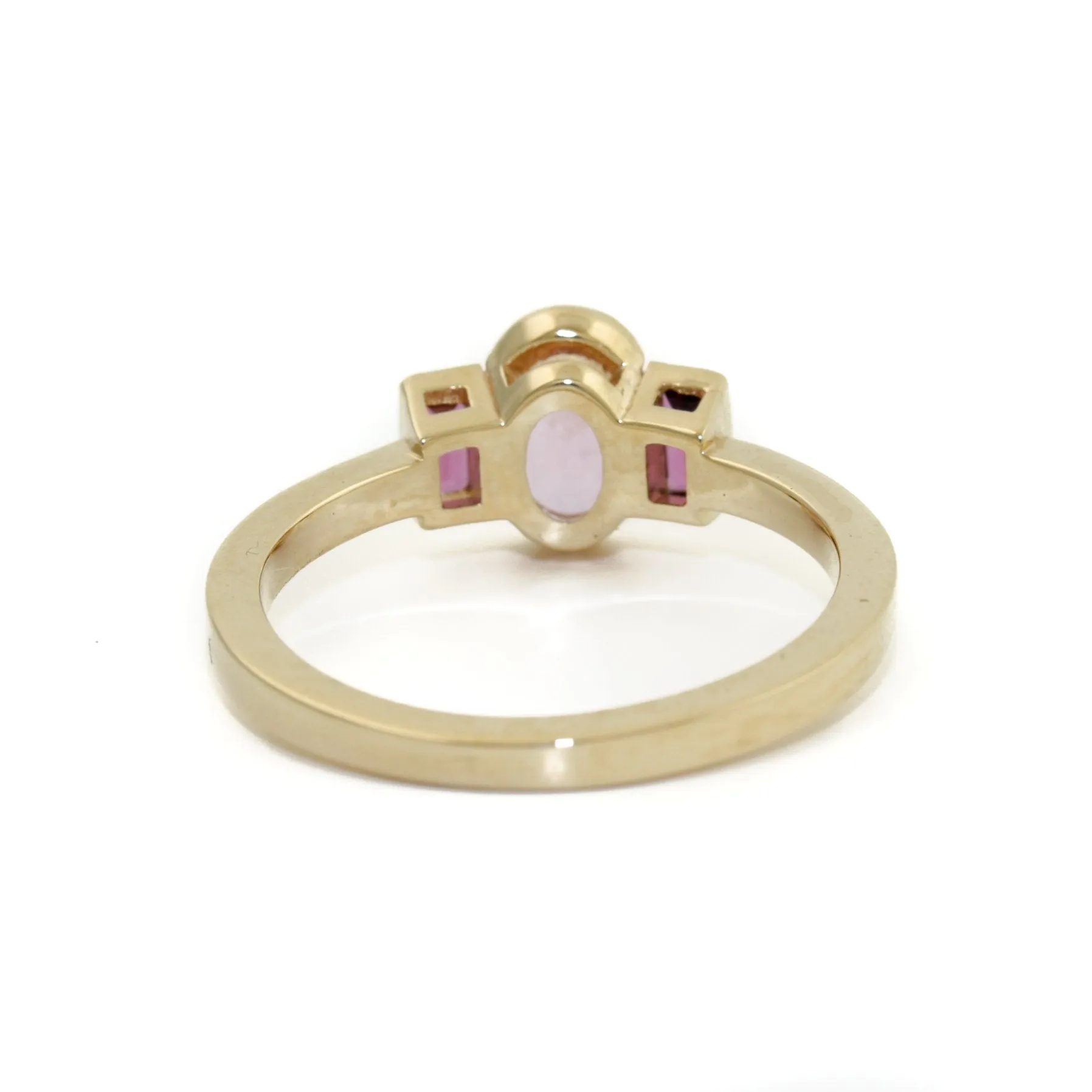 14k Gold x Pink Sapphire & Grape Garnet Engagement