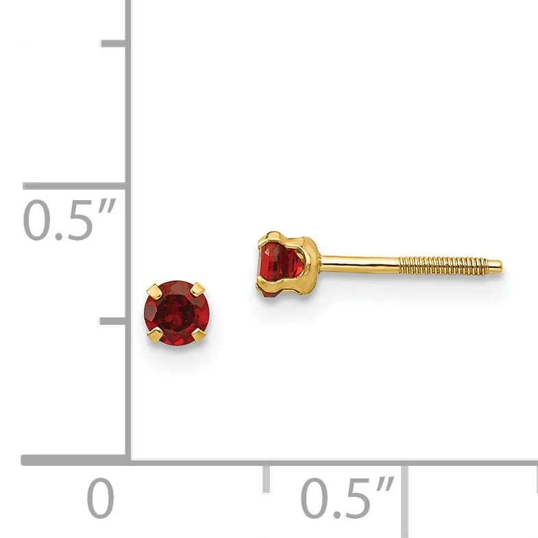 14k Yellow Gold Madi K Garnet Earrings