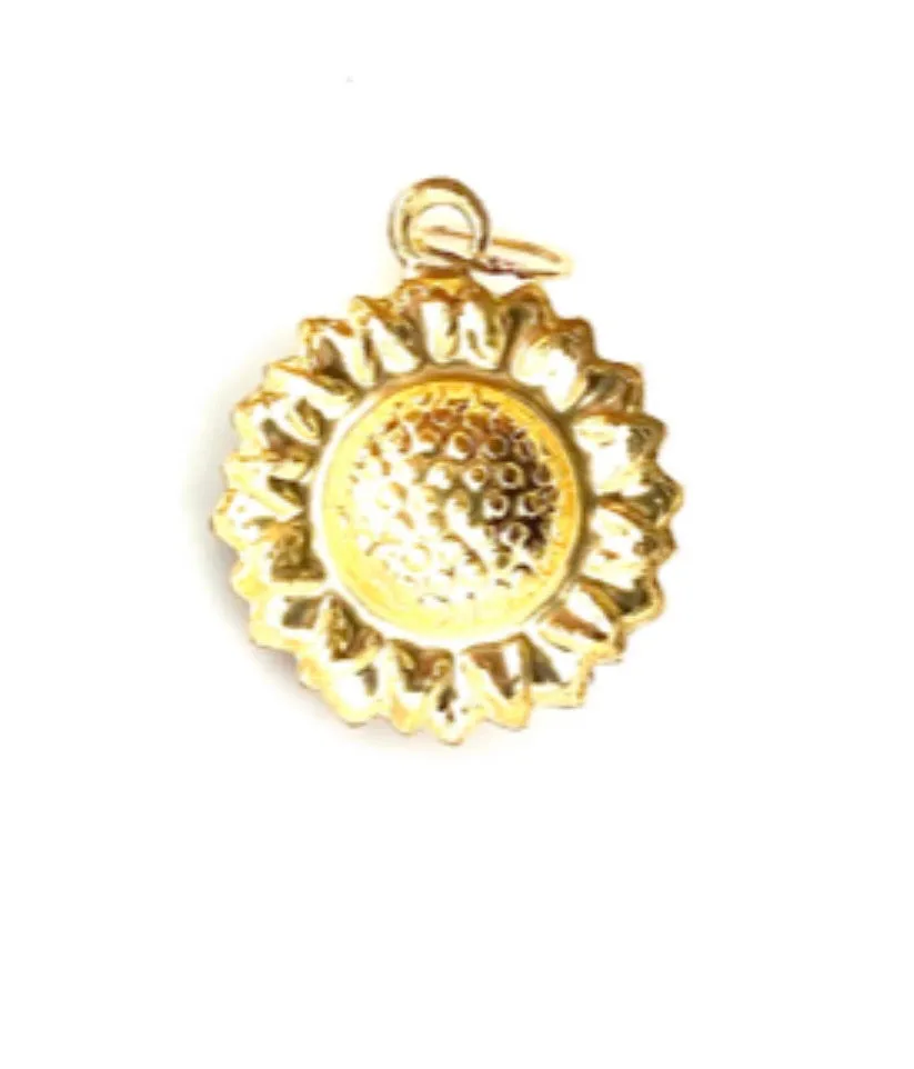 14KGF Sunflower Charm w/ Jump Ring 1797-C