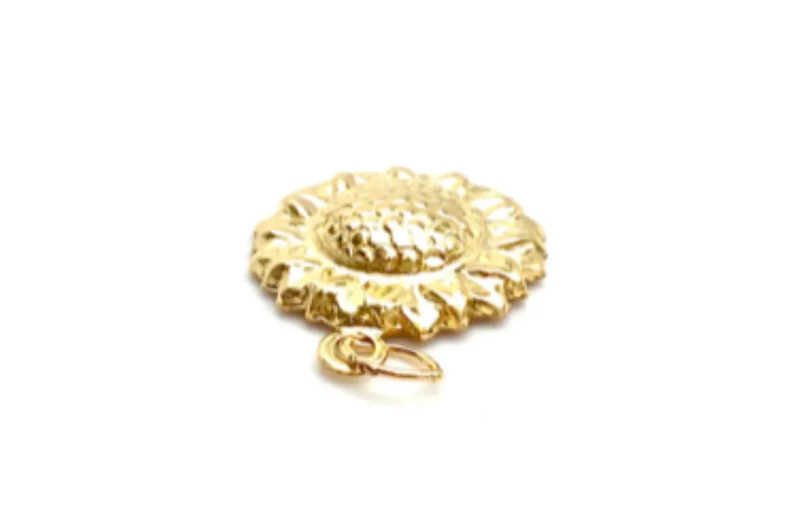 14KGF Sunflower Charm w/ Jump Ring 1797-C