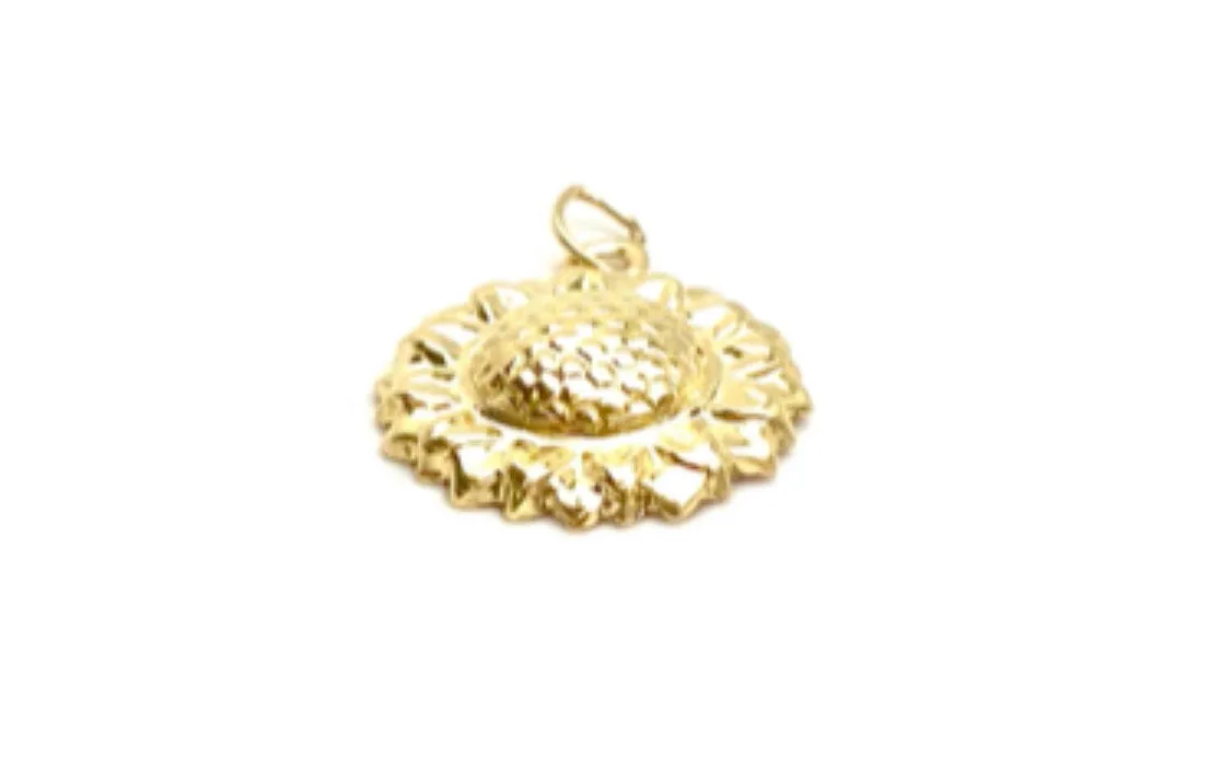 14KGF Sunflower Charm w/ Jump Ring 1797-C