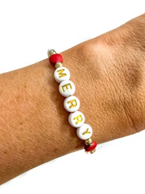 18k Gold Filled MERRY Friendship Bracelet