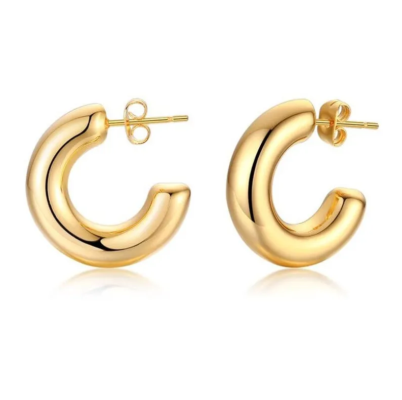 18K Gold-Filled Open Hoop Earrings