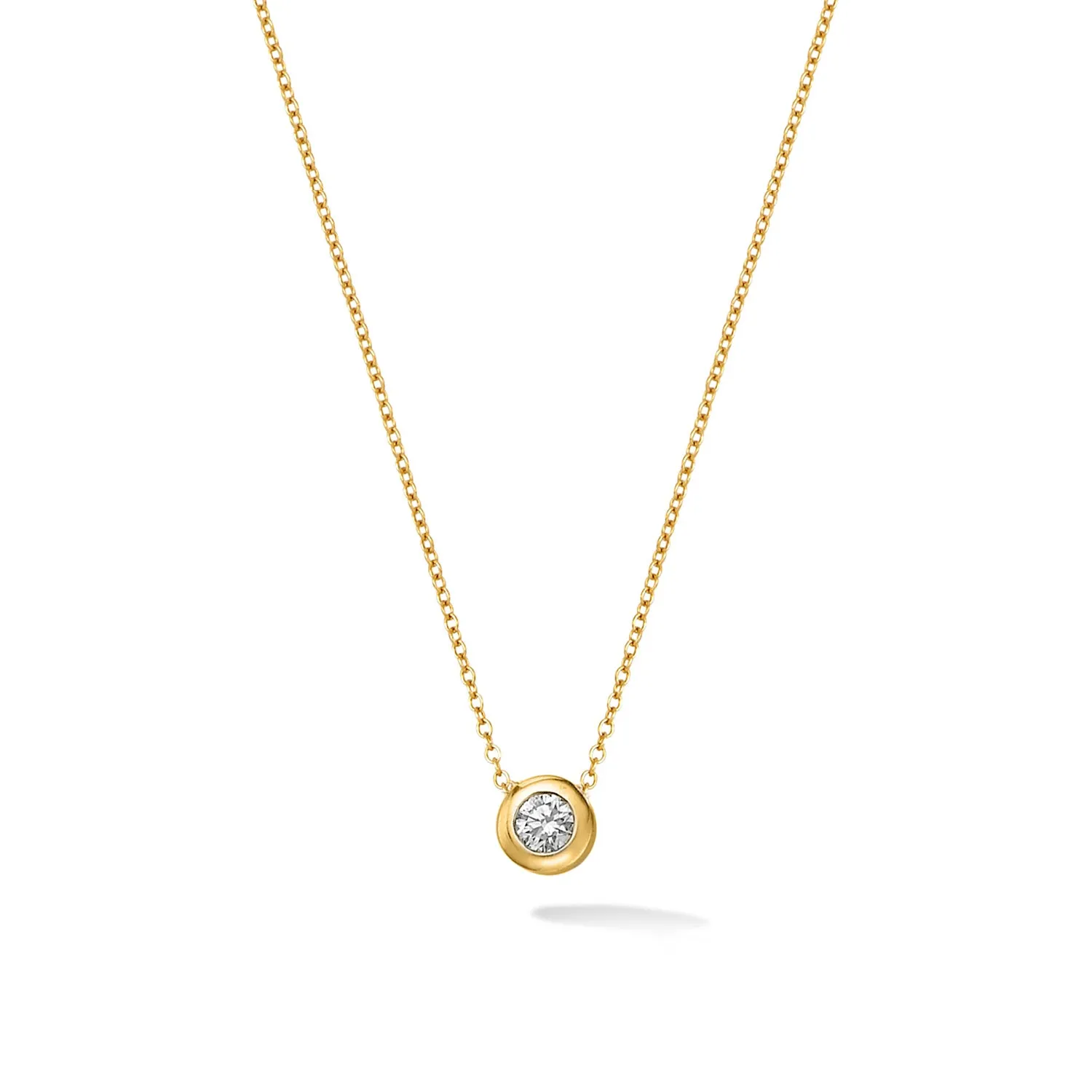 18k Gold Solitaire Cascade Diamond Pendant