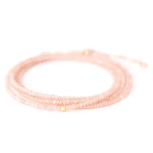 18K Yellow Gold Blush Moonstone Wrap Bracelet