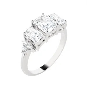 2 ctw Emerald-Cut Three Stone Lab Grown Diamond Ring