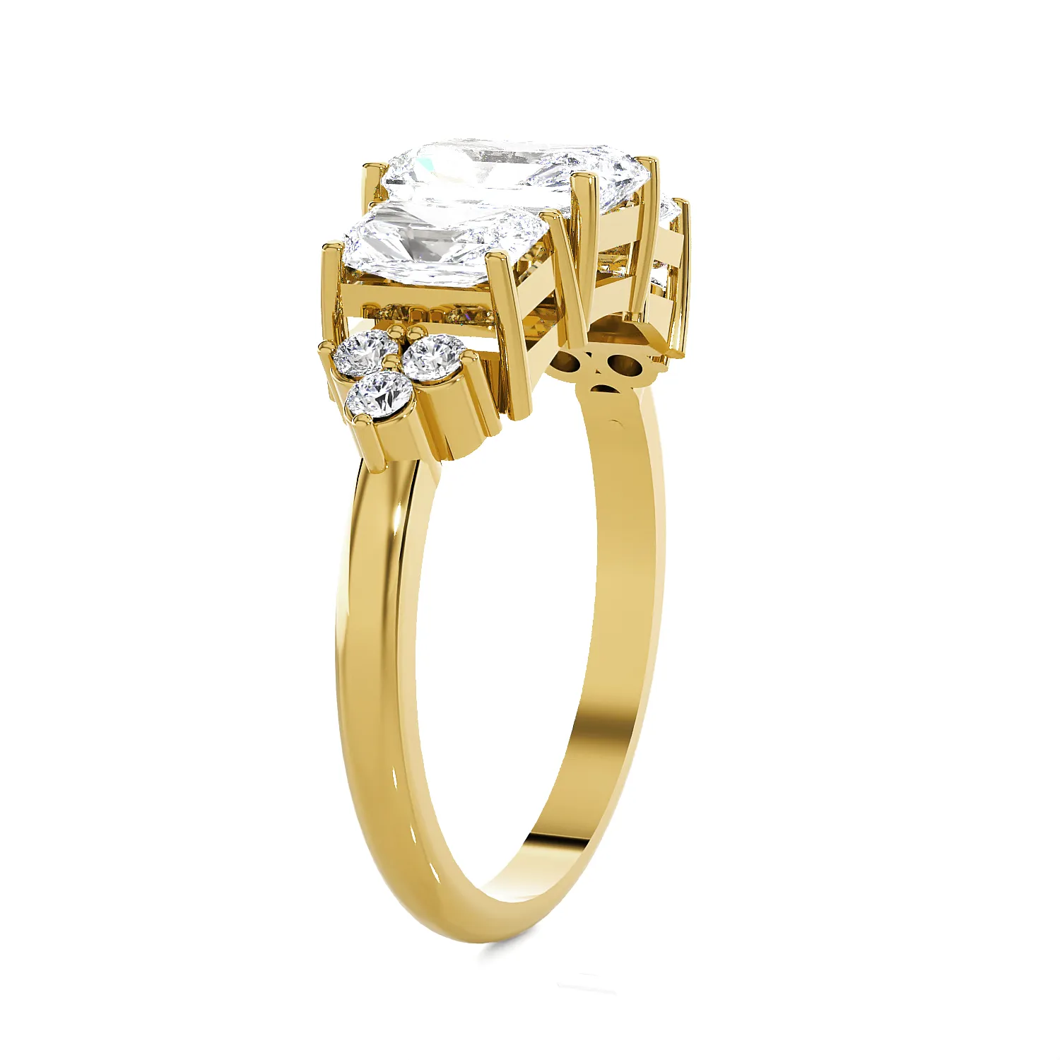 2 ctw Emerald-Cut Three Stone Lab Grown Diamond Ring