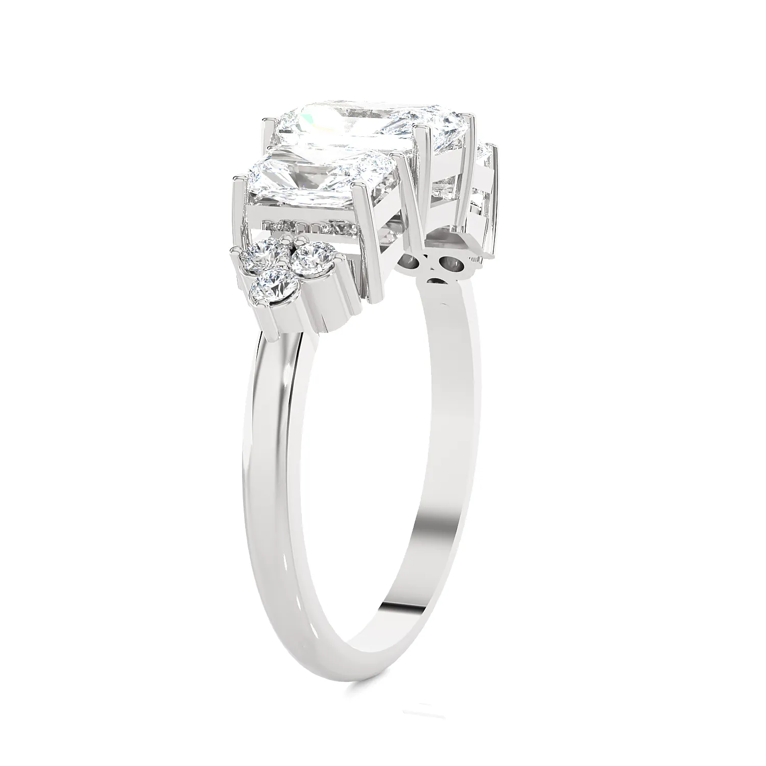 2 ctw Emerald-Cut Three Stone Lab Grown Diamond Ring