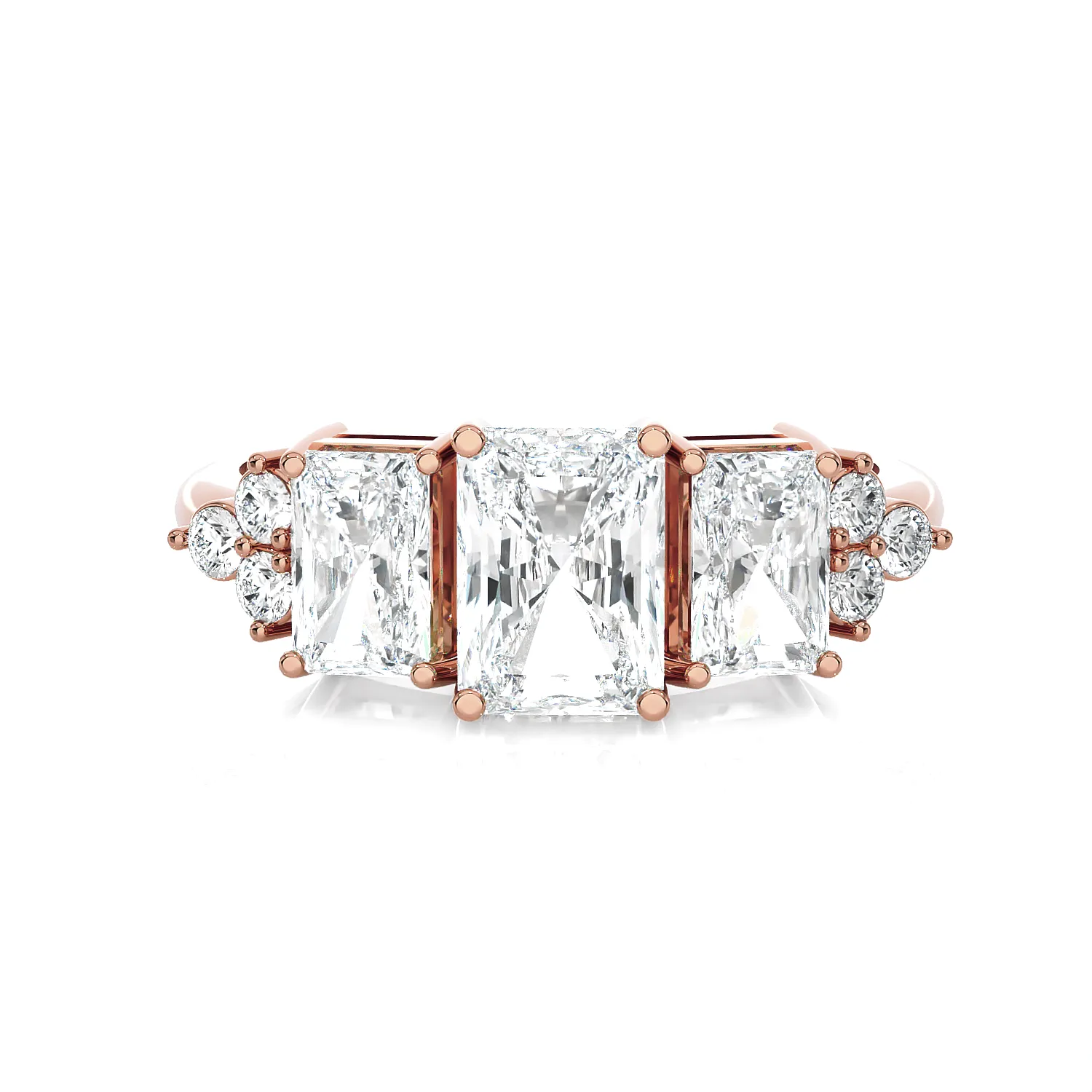 2 ctw Emerald-Cut Three Stone Lab Grown Diamond Ring