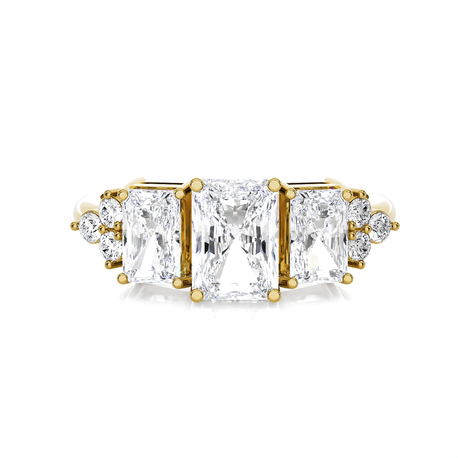 2 ctw Emerald-Cut Three Stone Lab Grown Diamond Ring