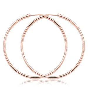 50mm Rose Gold Hoop Earrings