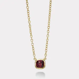 5.41ct Rhodolite Garnet Heirloom Bezel Pendant