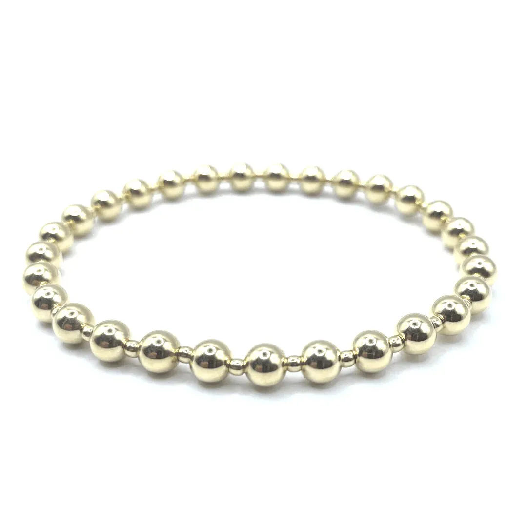 5mm 2mm 5mm Gold Filled Waterproof Dimension Bracelet