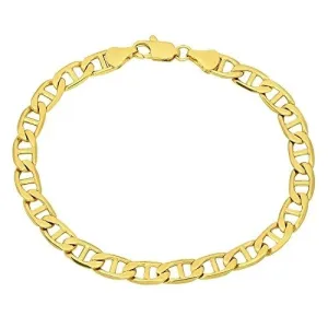 6mm 14k Gold Filled Mariner Link Bracelet unisex