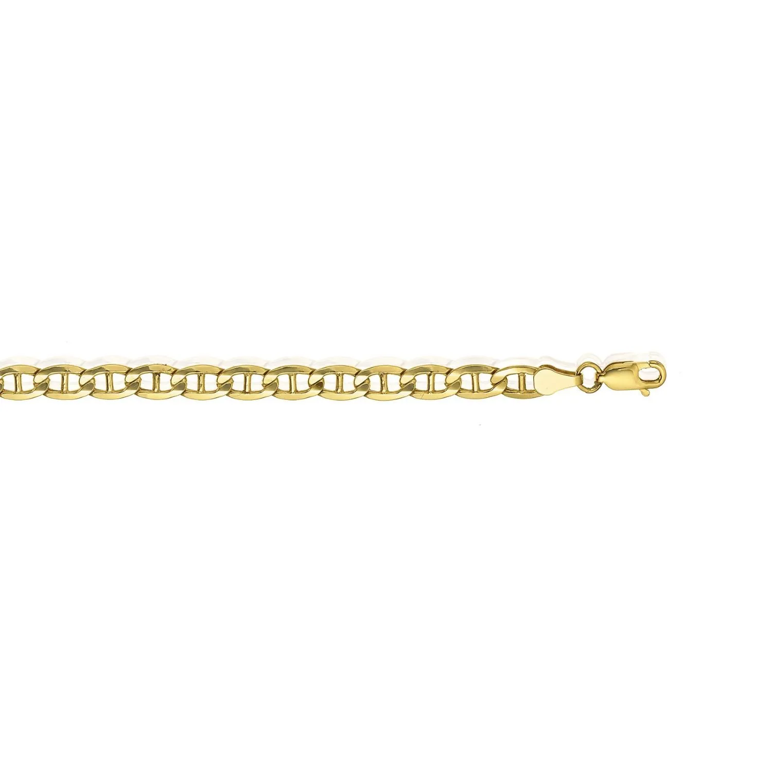 9ct Yellow Gold Silver Filled 55cm Anchor Diamond Cut Chain