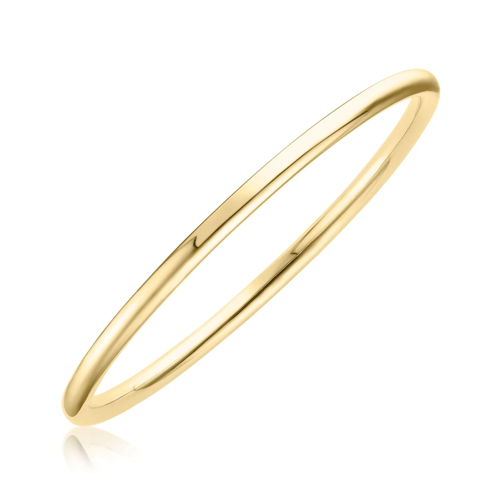 9ct Yellow Gold Silver Filled 63x4mm Golf Bangle