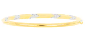 9ct Yellow Gold Silver Filled 65mm Knife Edge Bangle