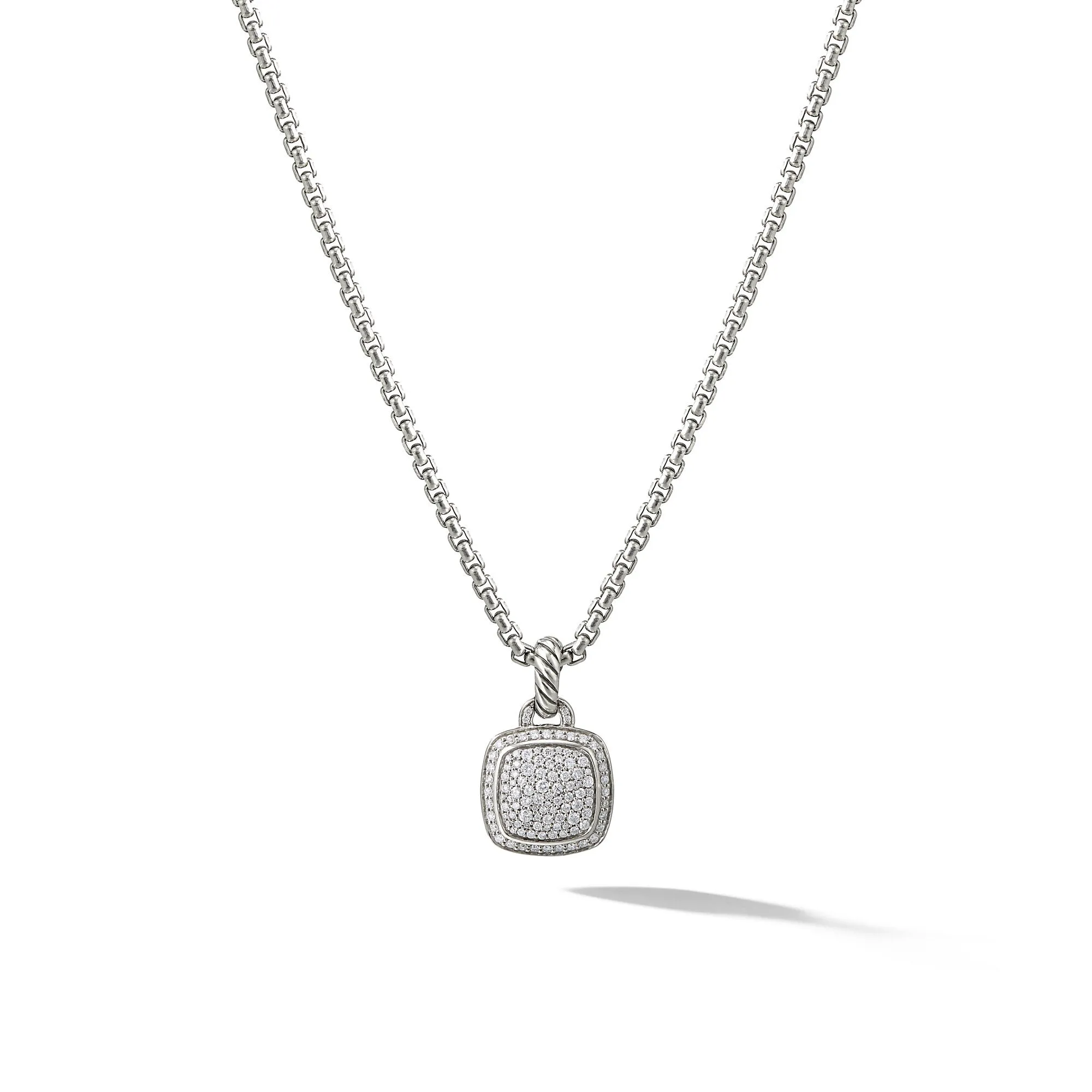 Albion® Pendant in Sterling Silver with Pavé Diamonds\, 11mm