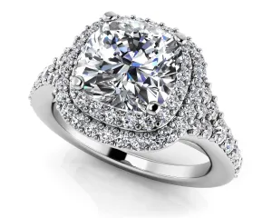 Andrea Love Cushion Cut Diamond Engagement Ring with 1.58 ct. (1.00 ct. center diamond)