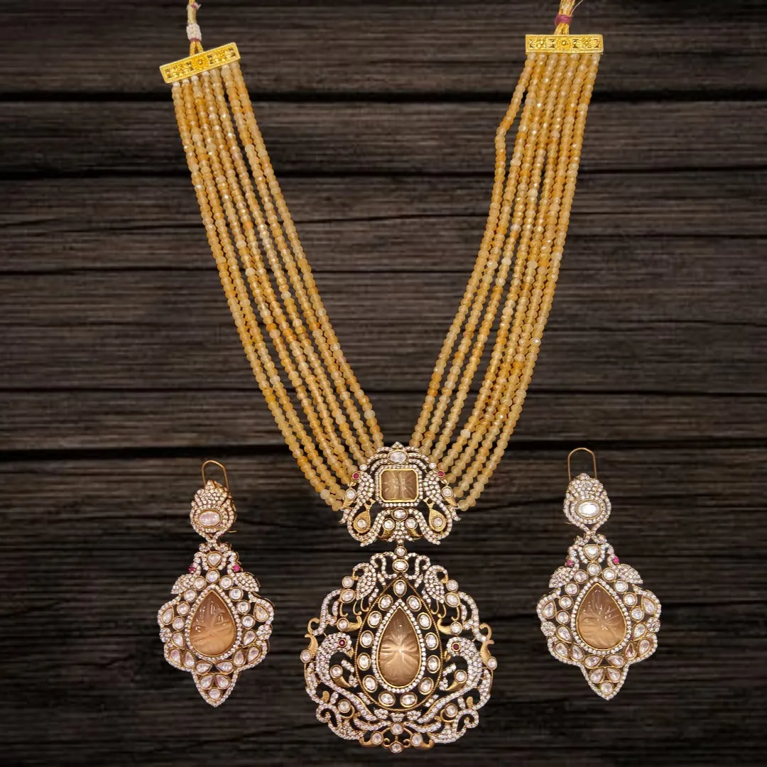 Asp Victorian Polki Diamond Necklace Set