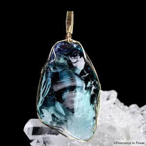 Azure Elysium Andara Crystal Pendant 14k 'Resonant'