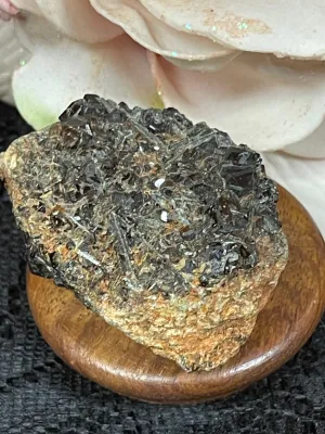 Black Garnet ( Melanite ) Clusters