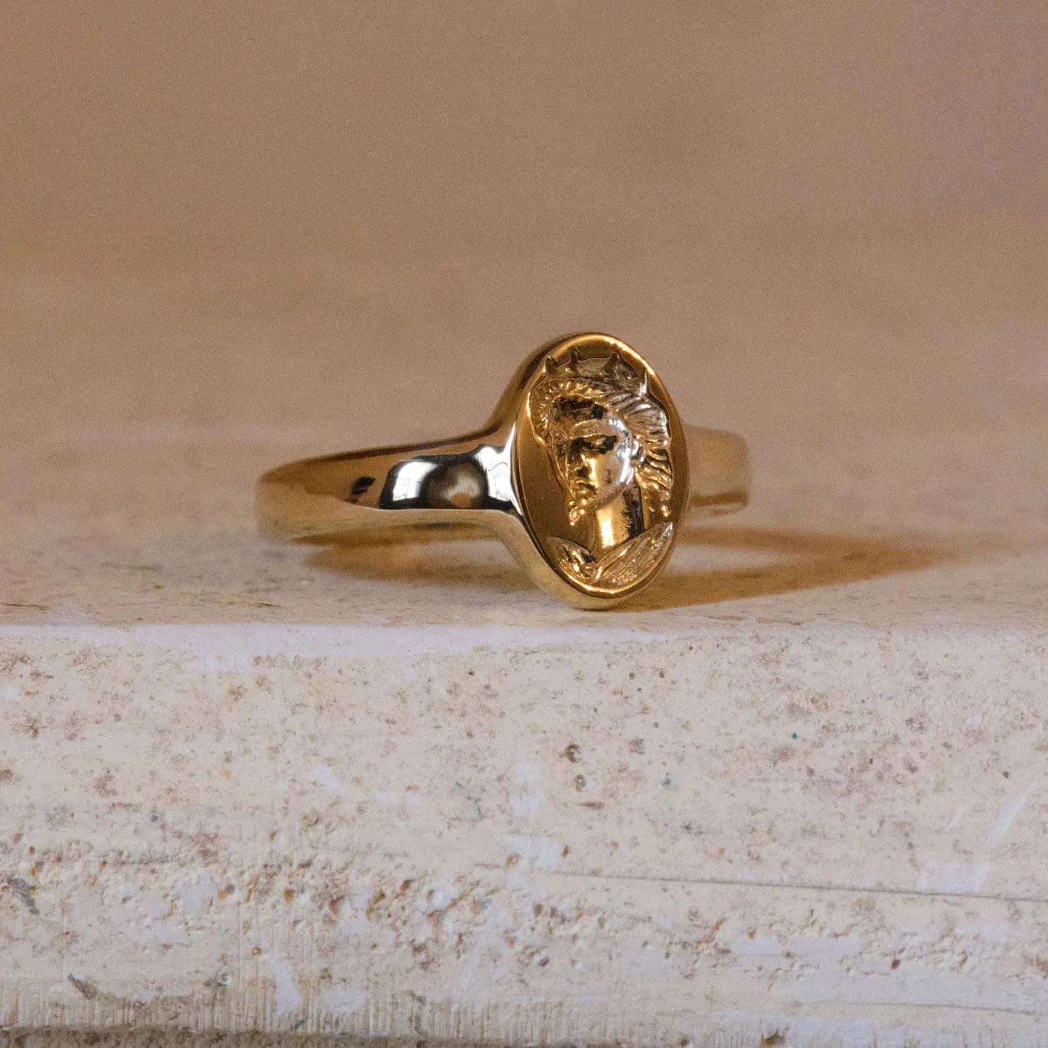 Boudica Solid Gold Signet Ring