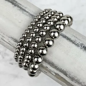 Bracelets - Silver Beaded Ball