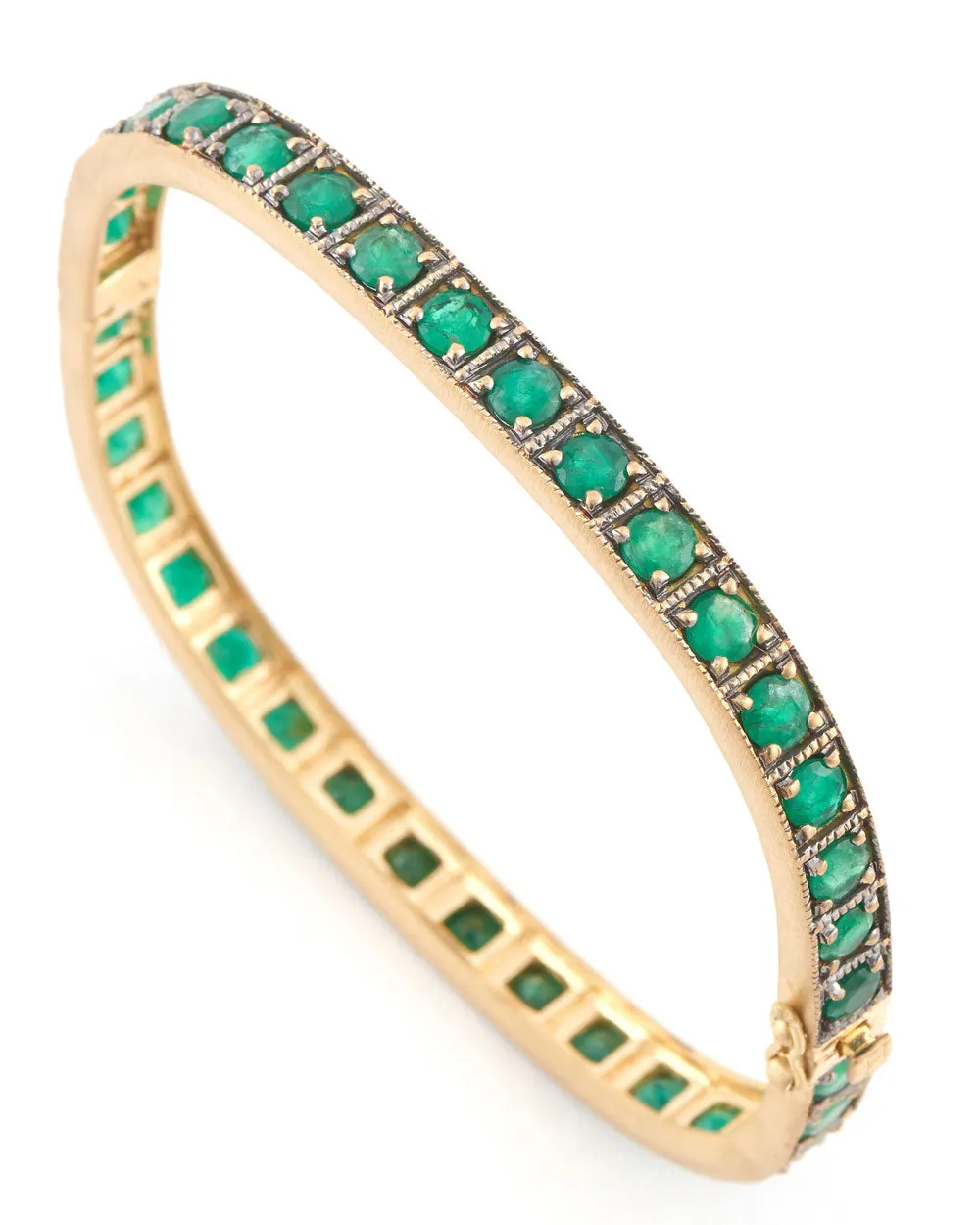 Brazilian Emerald Square Bangle