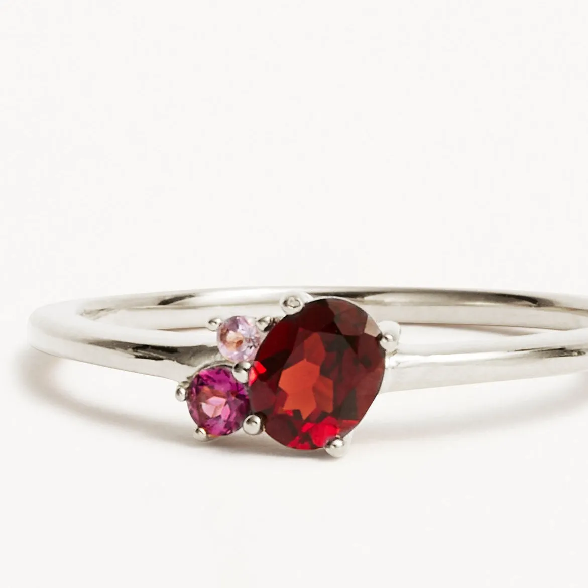 By Charlotte Kindred January Birthstone Ring, Gold or Silver