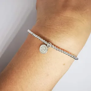 CANCER Zodiac Beaded Bracelet in Sterling Silver