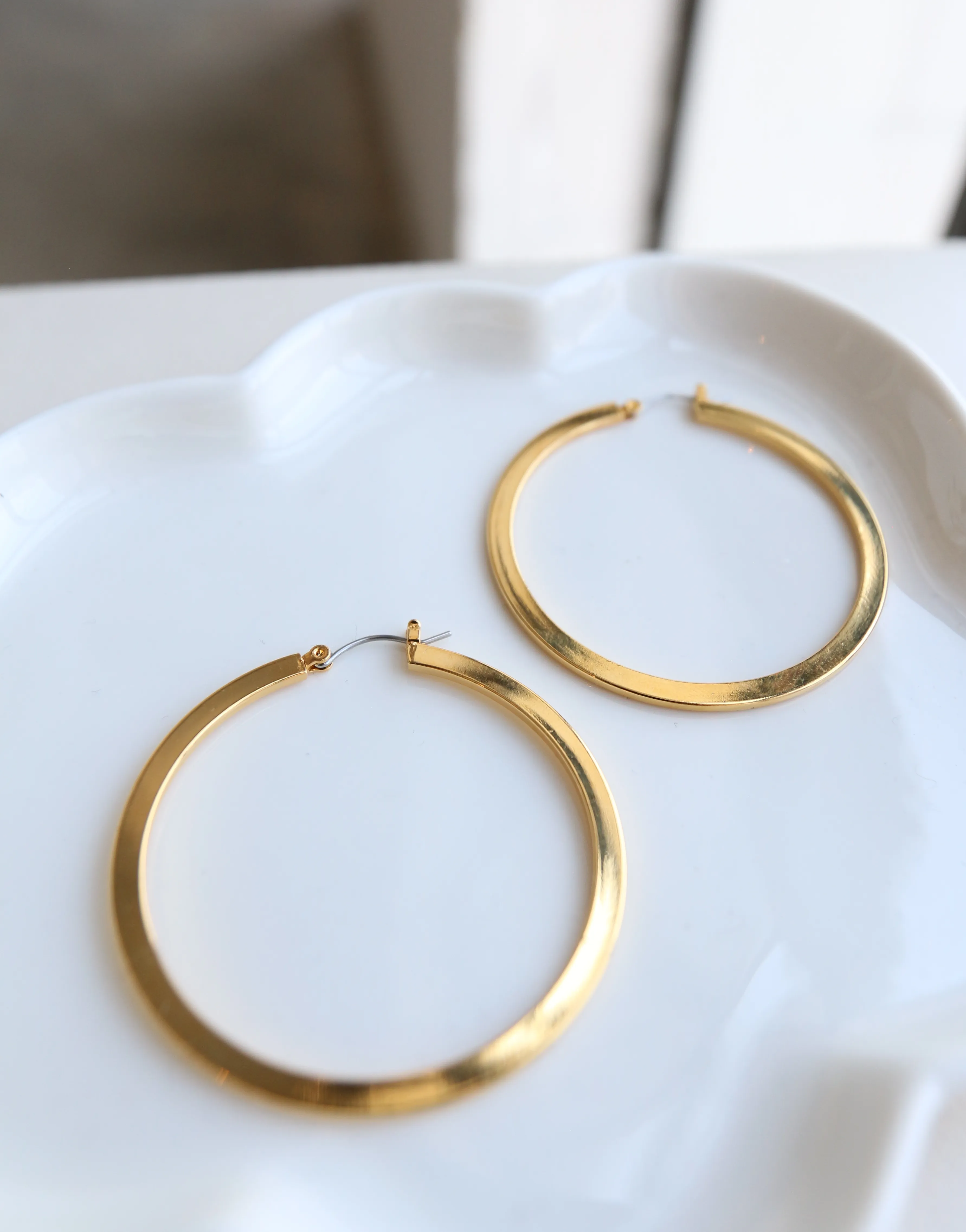 Cannes Flat Hoop Earrings