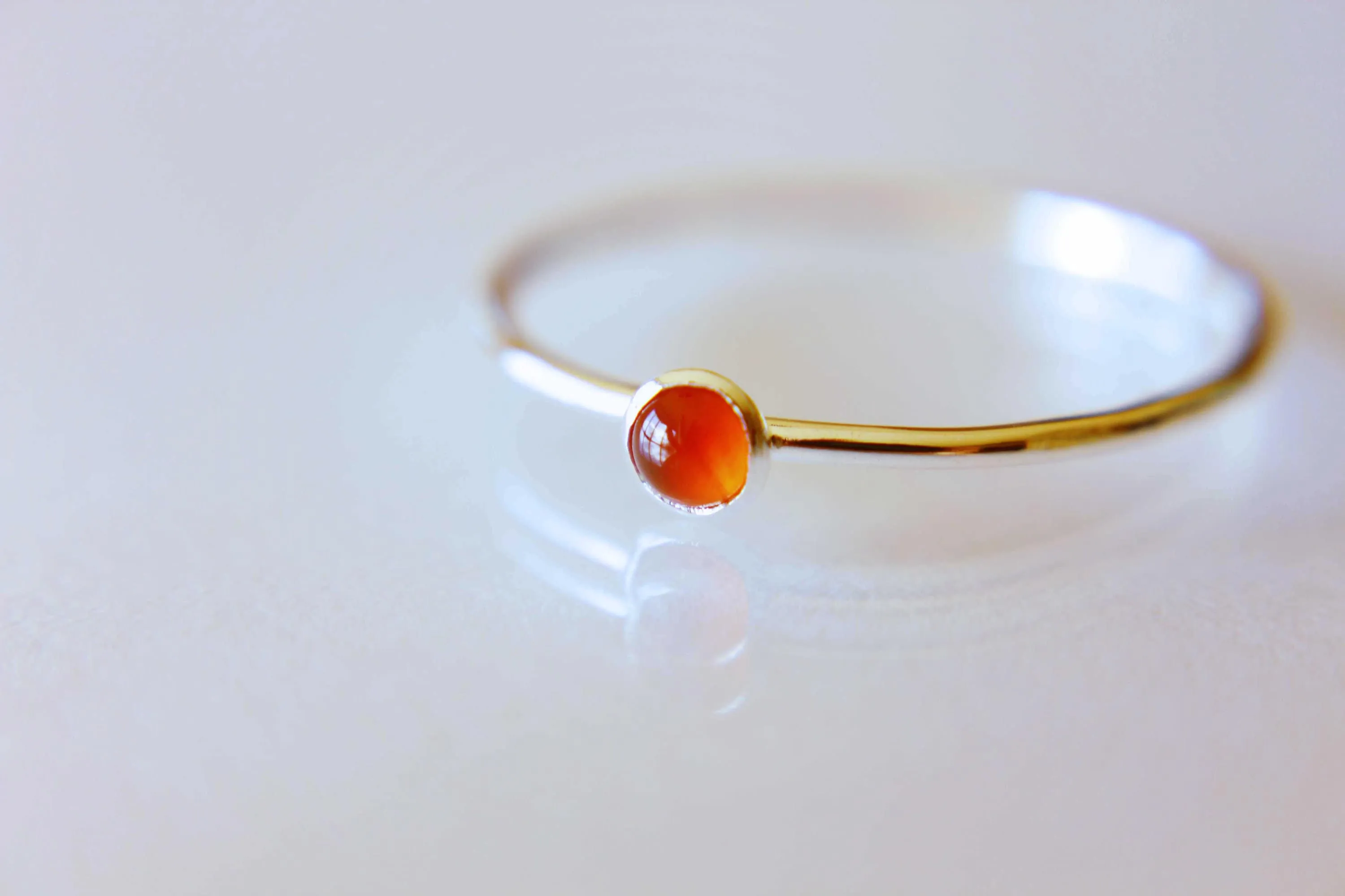 Carnelian Ring, Gemstone Ring, Tiny Carnelian Ring, Red, Modern, Simple, Everyday, Gift, Gemstone Jewelry, Natural Stone, Stacking Ring