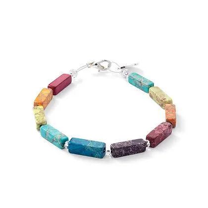 Carrie Elspeth Rainbow Jasper Beaded Bracelet