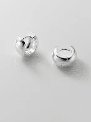 Chunky Huggie Hoop Earrings Sterling Silver 925 Luxury Small Hoop Earrings