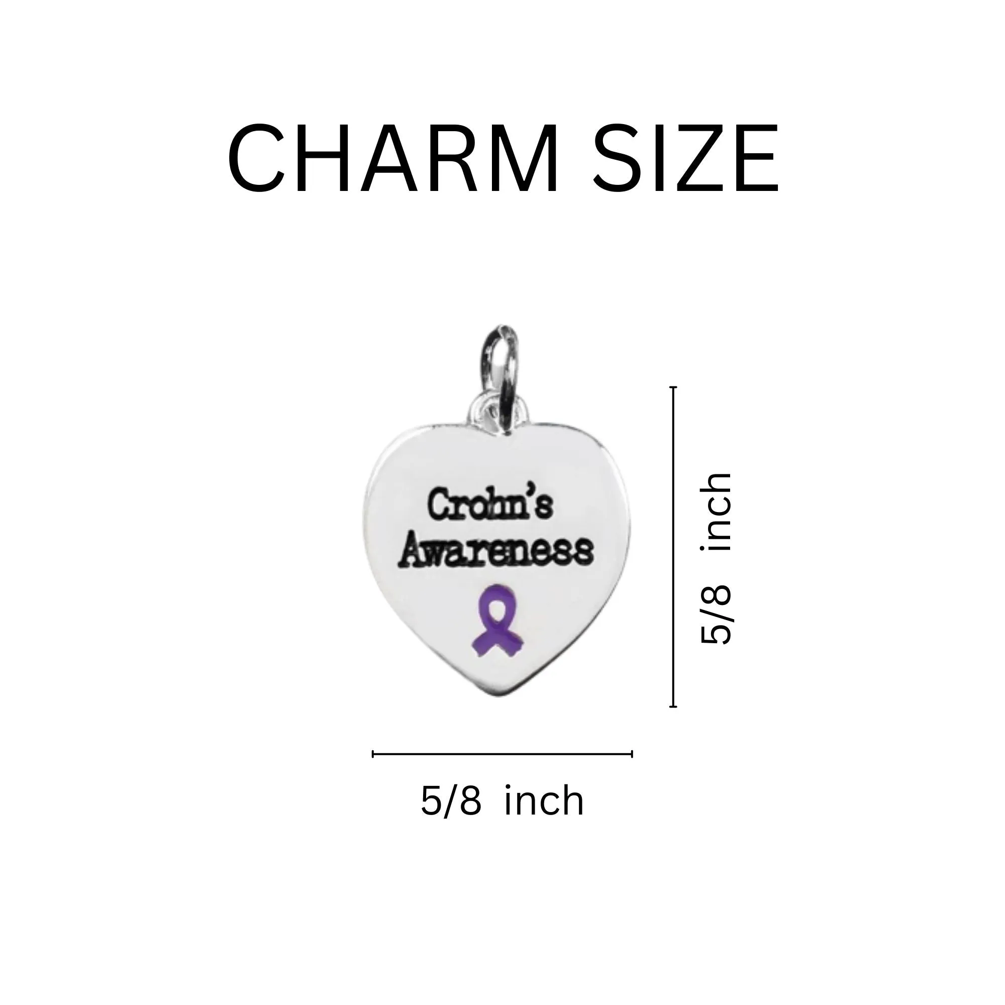 Crohn's Disease Awareness Purple Ribbon Partial Beaded Bracelets