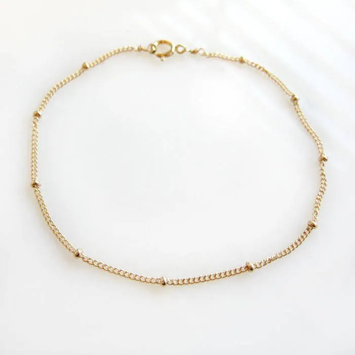 Custom Gold Bar, Satellite Chain, Freshwater Pearl Bracelet Set of 3 - CG301B. Starts at