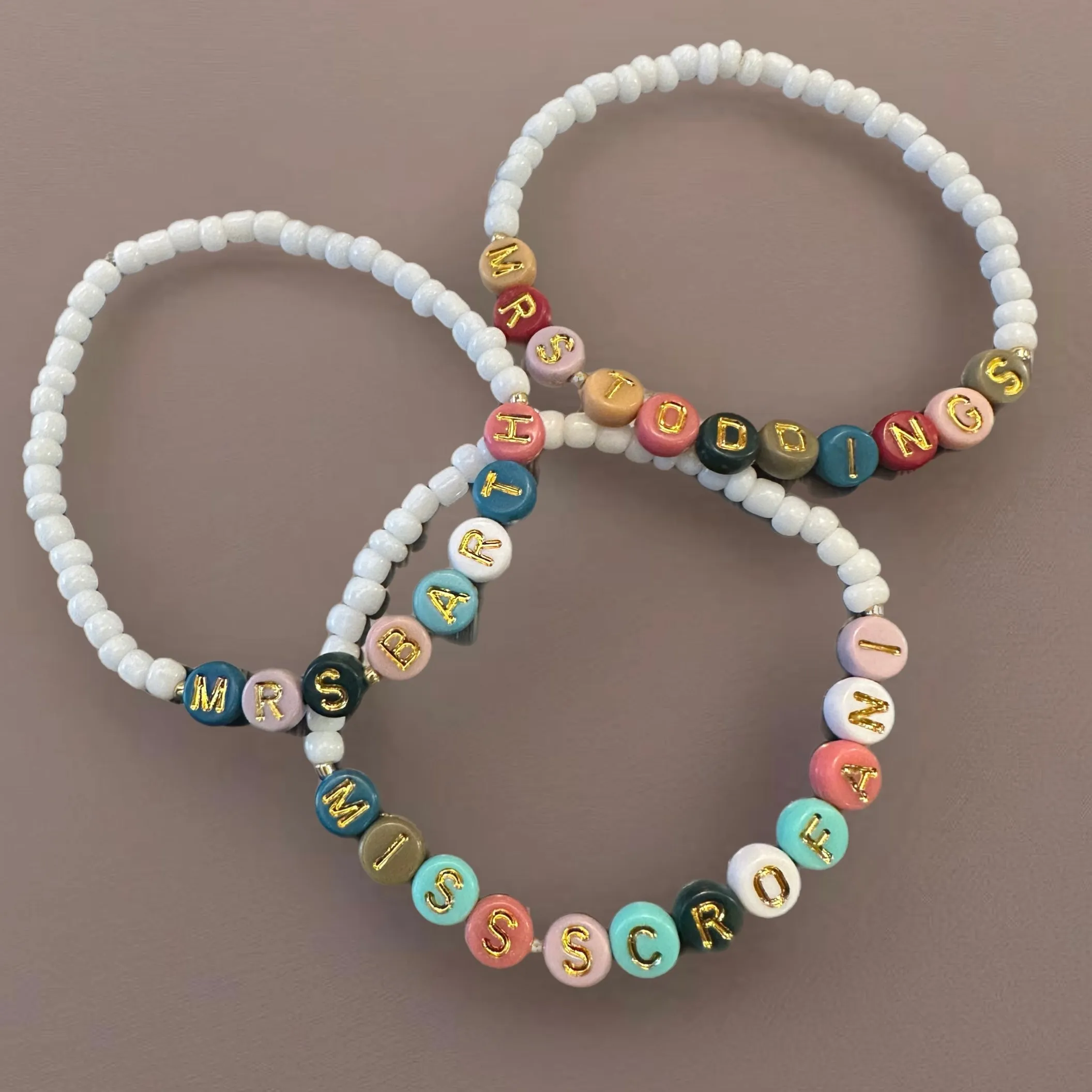 Custom Name / Word Beaded Friendship Bracelet