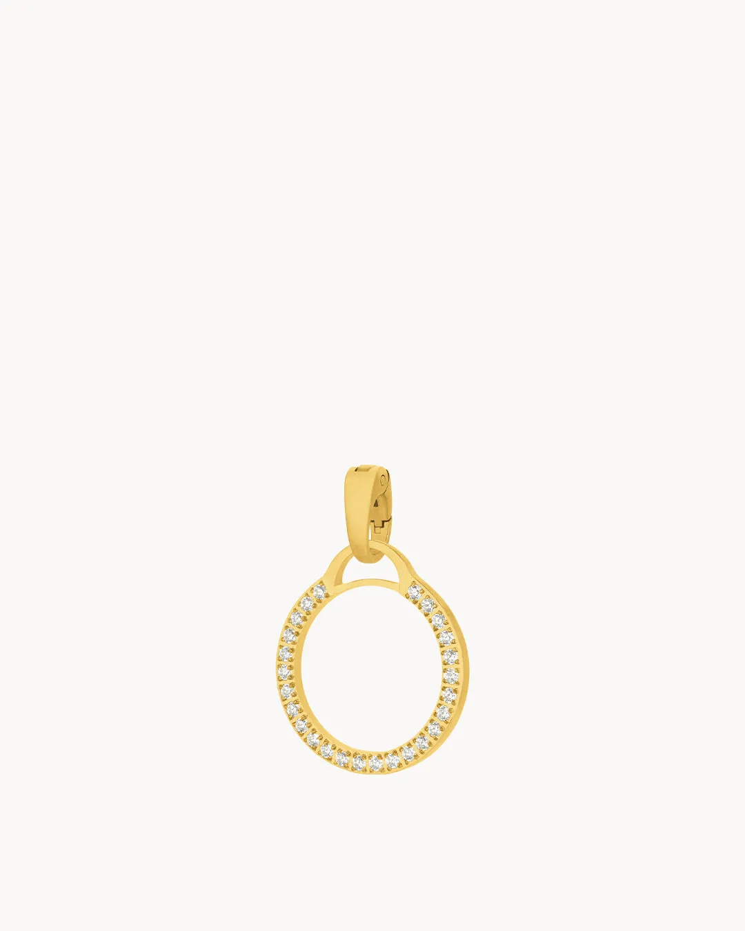 Dainty Starlight Circle Halo Pendant, Gold