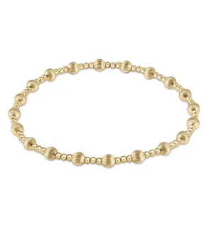 DIGNITY SINCERITY PATTERN 4MM BEAD BRACELET - GOLD ENEWTON