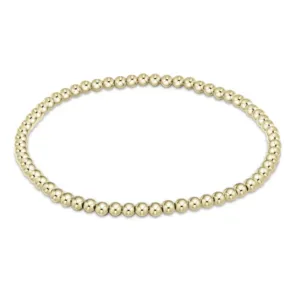 E Newton Classic Gold 3mm Beaded Bracelet