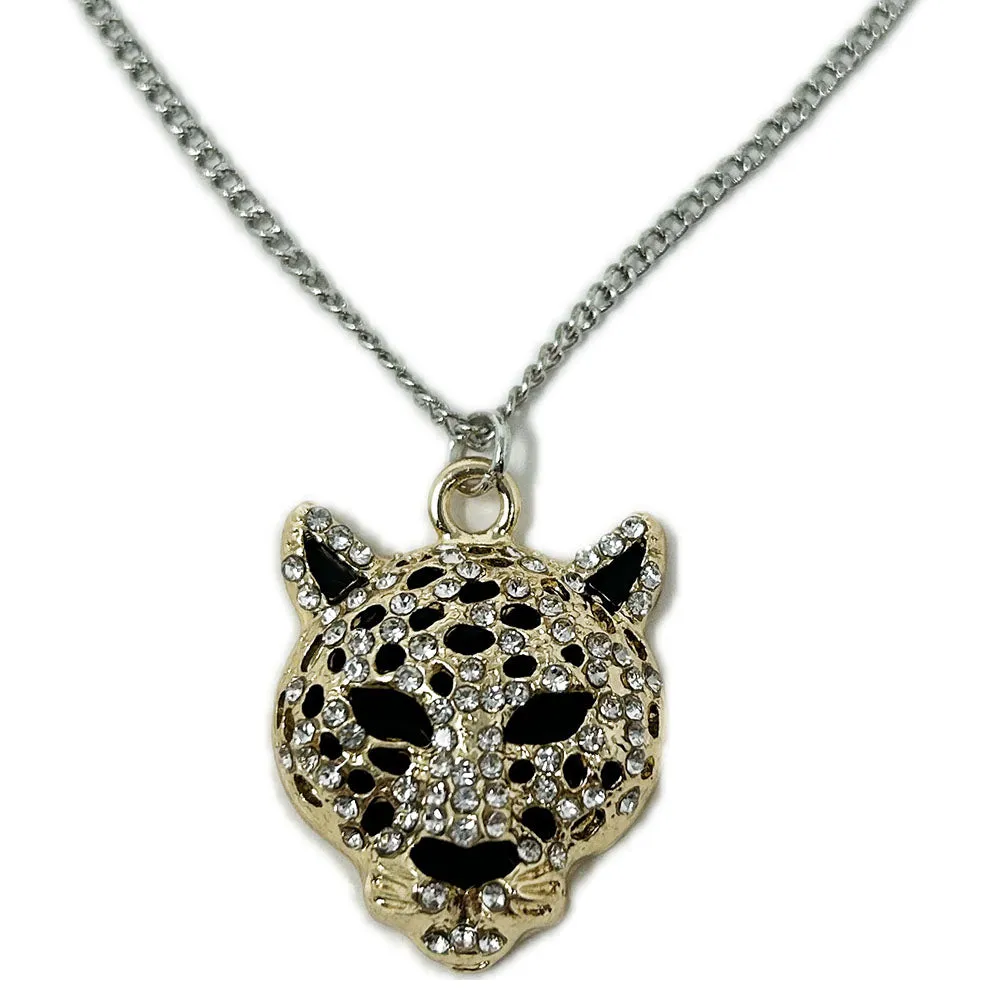 Edinburgh Zoo Boxed Cheetah Face Pendant Necklace