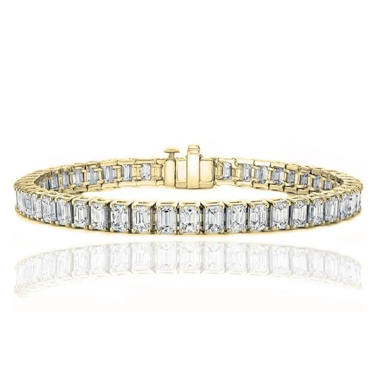 Emerald Cut Tennis Bracelet Made with Swarovski Elements