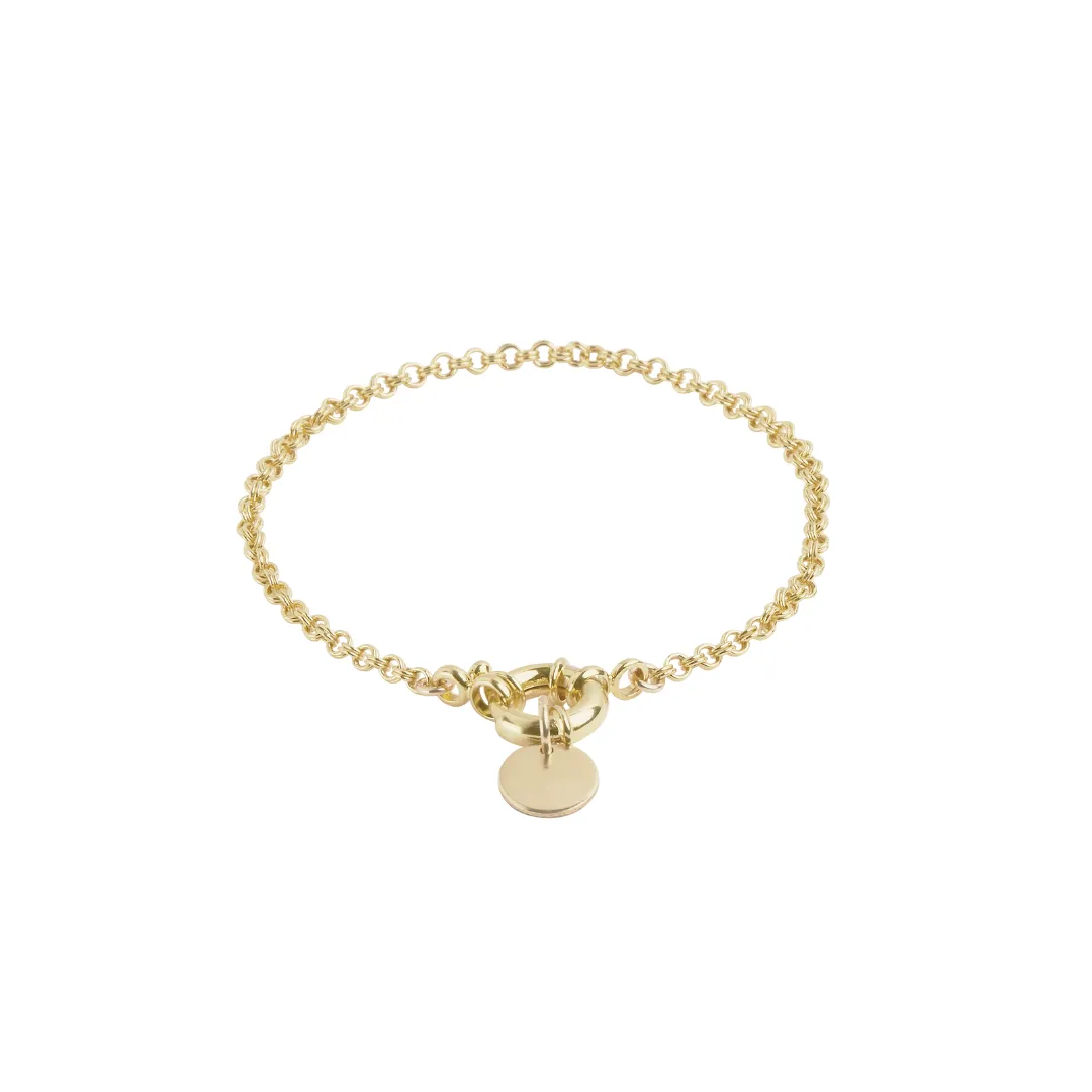 Engravable Clasp Bracelet - Gold